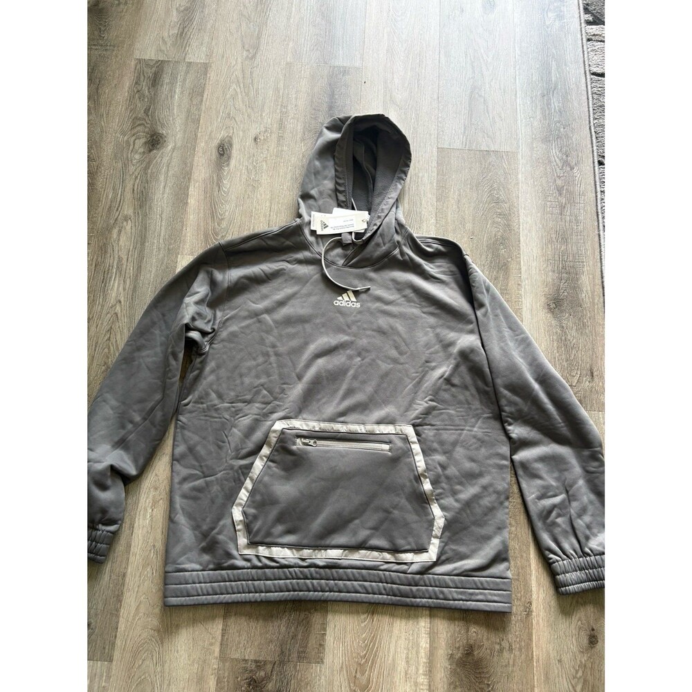 New Adidas Men’s Team Soccer Hoodie Grey – Size XL